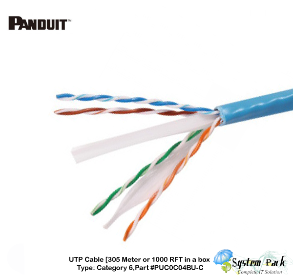 deken Gewond raken religie Panduit UTP Cat-6 305 Meter Full Copper Networking LAN Cable - SYSTEM PACK